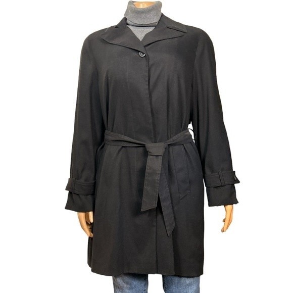 Vintage Utex Limited Edition Mid Length belted Lightweight trench Coat Size 8 - Picture 1 of 16
